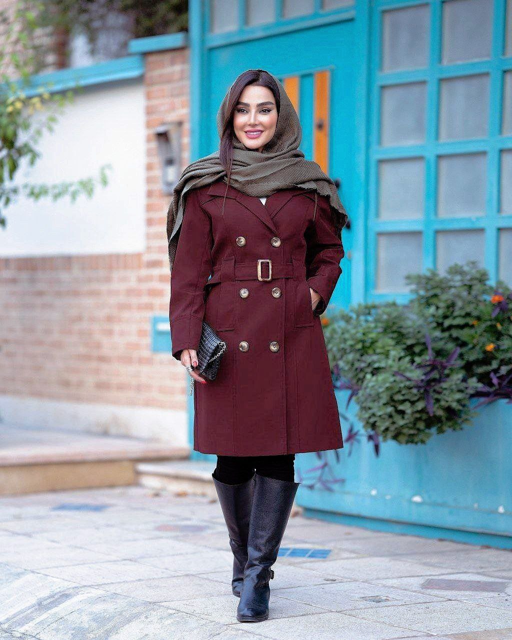 بارانی پاییز آیناز طراحی خاص و خوش دوخت جنس کتان زارا تمام آستر کشی