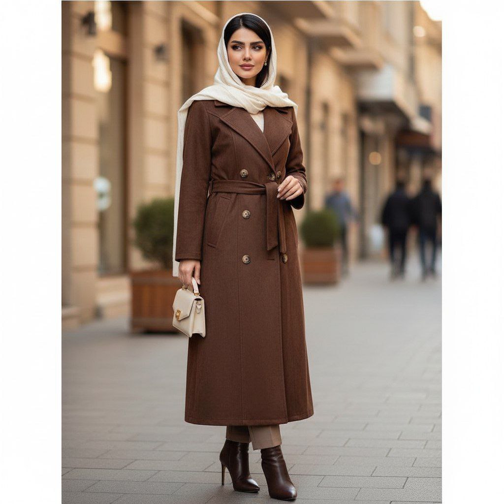 پالتو شیک مدل سارا کد 101088  مناسب فصل پاییز و زمستان