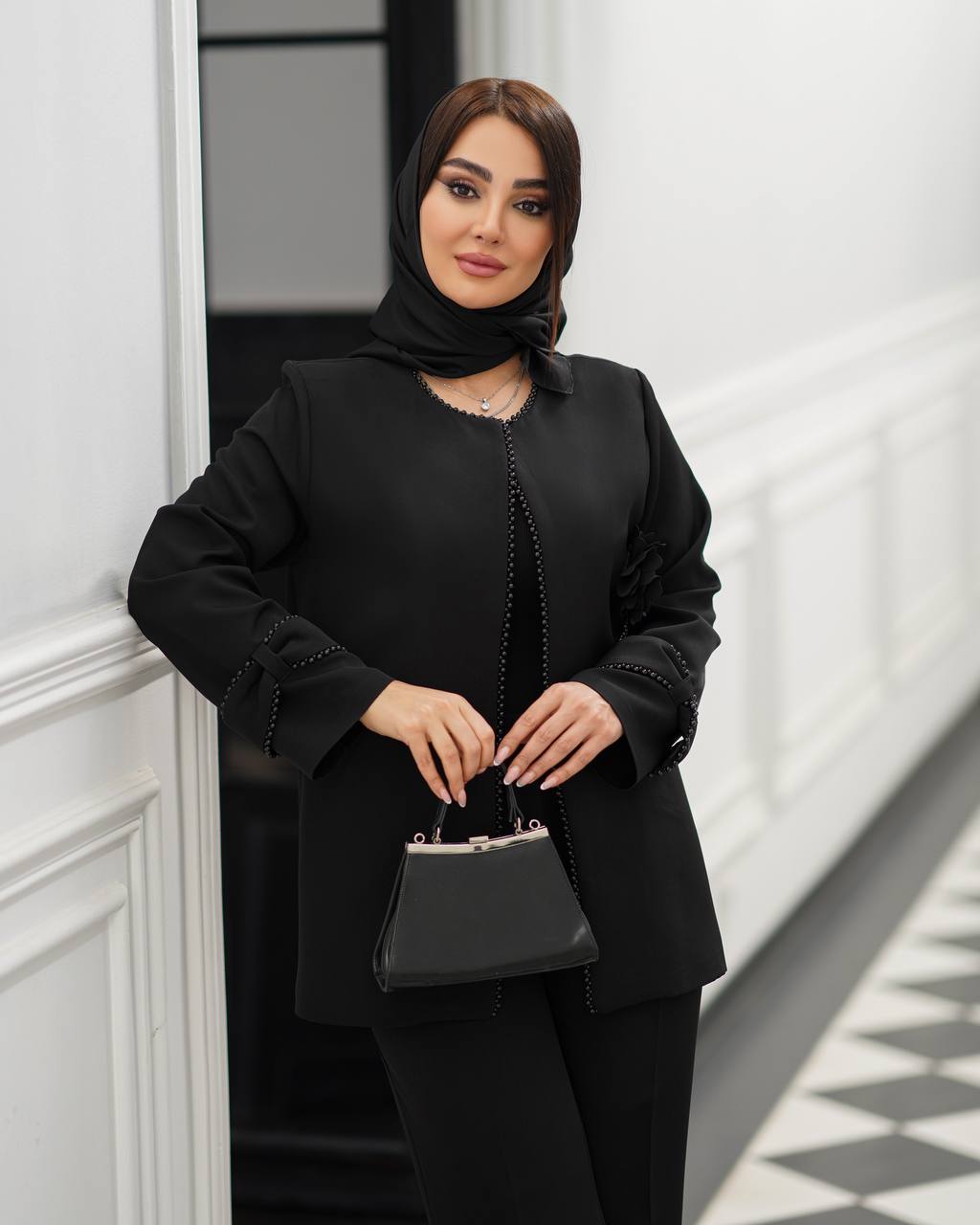 کت و شلوار مزونی مروارید کد 306  نوروز 1405