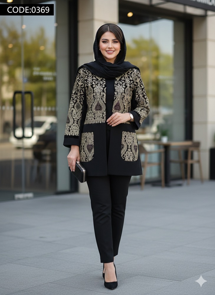 مانتو کتی مزون دوز کد 0369  نوروز 1405
