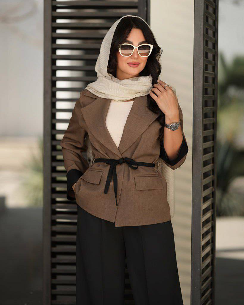 کت و شلوار مدل صبا پارچه بزیاق بسیار شیک جذاب برای استایل زنانه و دخترانه نوروز ۱۴۰۵