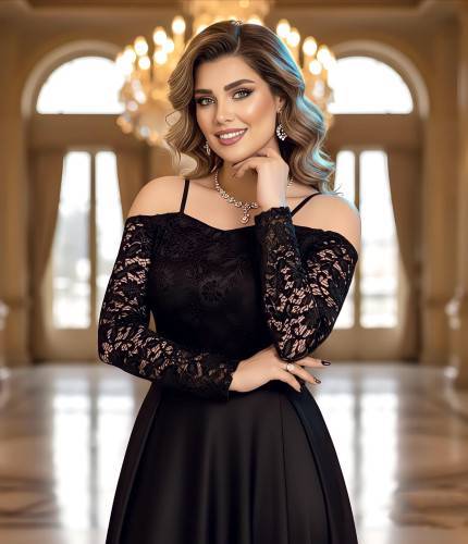 پیراهن بلند مجلسی مدل ساغر کد 555