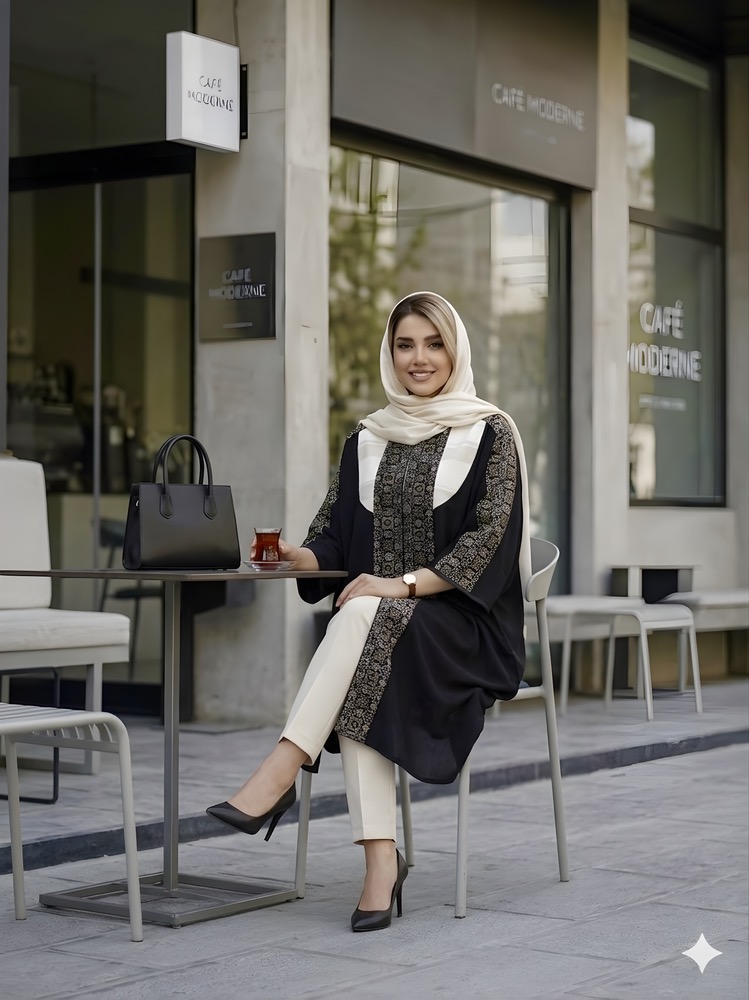 مانتو ترکیبی زارا کد 0452 کالکشن بهار 1405
