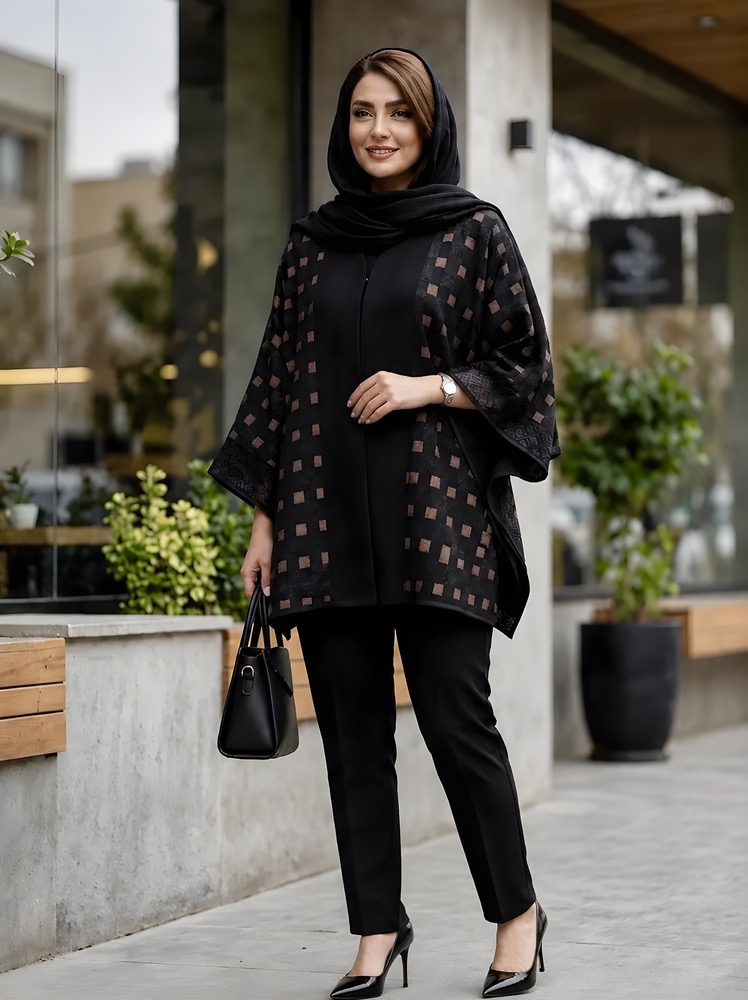مانتو پانچ زارا کد 0414 کالکشن بهار 1405