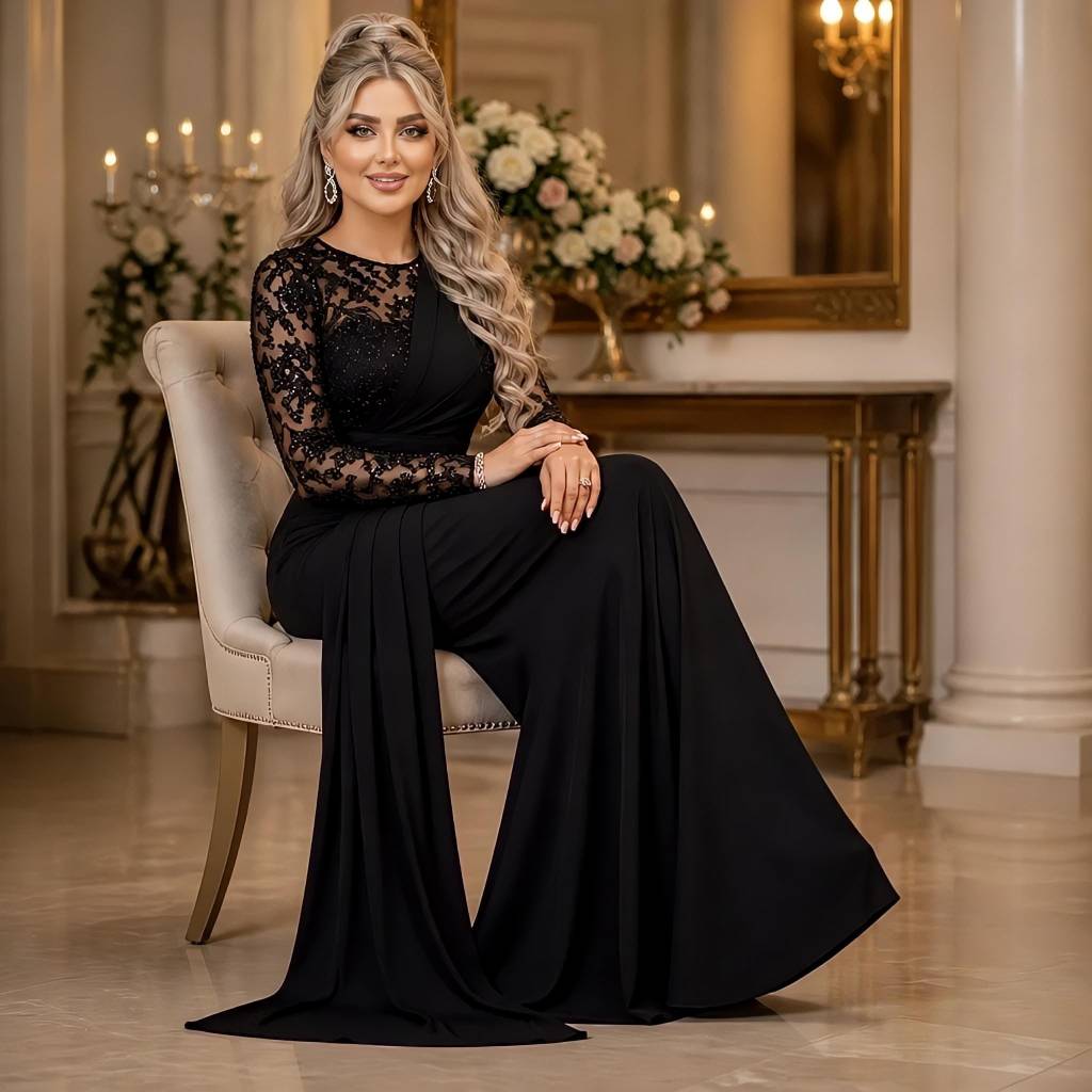 پیراهن ماکسی مجلسی مدل دلا کد 145