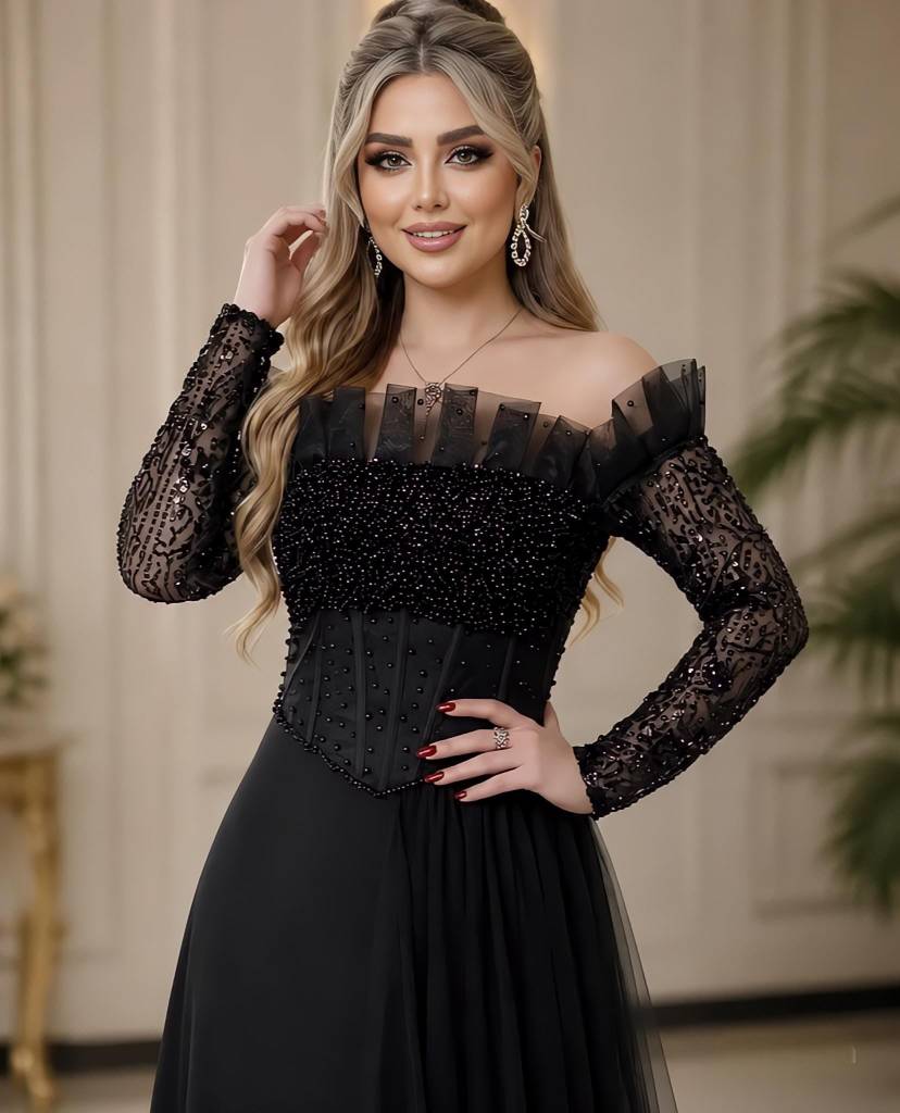 پیراهن ماکسی مجلسی ملورین 2  کد 559