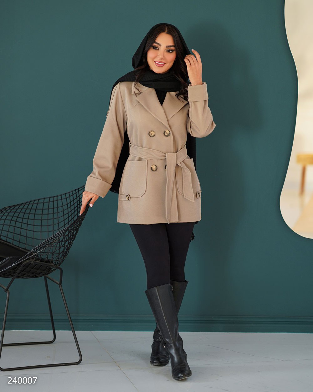 بارانی مدل راوک کد 2400  کالکشن پاییزه و زمستانه 1405